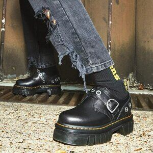 Audrick Hardware Leather Platform Oxford Shoes in Black - RARE